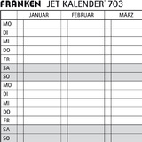 FRANKEN datumstreifen für planungstafel JK703, transparent