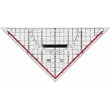 M+R Geometriedreieck, Acrylglas, Hypotenuse: 230mm, glasklar
