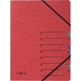 PAGNA ordnungsmappe "EASY", din A4, Karton, 7 Fcher, rot