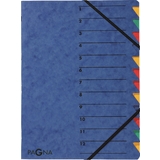 PAGNA ordnungsmappe "EASY", din A4, Karton, 12 Fcher, blau