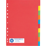 PAGNA Karton-Register, din A4, 10-teilig, 5-farbig