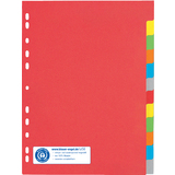 PAGNA Karton-Register, din A4, 12-teilig, 6-farbig