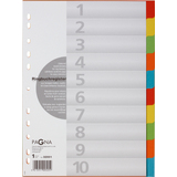 PAGNA Karton-Register, din A4, 10-teilig, 5-farbig