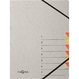PAGNA ordnungsmappe "Easy Grey", A4, 7 Fcher, grau / orange