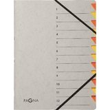 PAGNA ordnungsmappe Easy Grey, A4, 12 Fcher, grau / orange