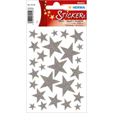 HERMA weihnachts-sticker MAGIC "Sterne silber", glittery
