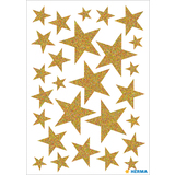 HERMA weihnachts-sticker MAGIC "Sterne gold", glittery
