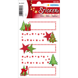 HERMA weihnachts-sticker DECOR "Sterne & Tanne", beglimmert