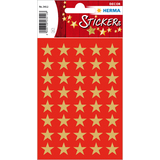 HERMA weihnachts-sticker DECOR "Sterne", 13 mm, gold