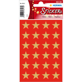 HERMA weihnachts-sticker DECOR "Sterne", 15 mm, gold