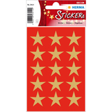 HERMA weihnachts-sticker DECOR "Sterne", 22 mm, gold