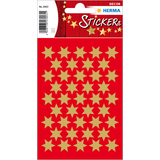 HERMA weihnachts-sticker DECOR "Sterne", 14 mm, gold