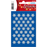 HERMA weihnachts-sticker DECOR "Sterne", 14 mm, silber