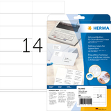 HERMA Adress-Etiketten, 105 x 42 mm, ecken spitz, weiß
