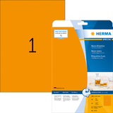 HERMA universal-etiketten SPECIAL, 210 x 297 mm, neon-orange