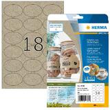 HERMA etiketten aus Silphie-Papier, 63,5 x 42,3 mm, oval