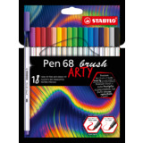 STABILO pinselstift Pen 68 brush ARTY, 18er Kartonetui