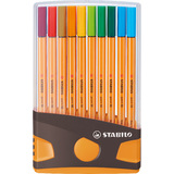 STABILO fineliner point 88, 20er ColorParade, grau/orange