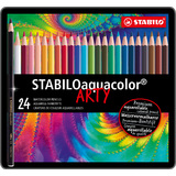 STABILO aquarell-buntstift aquacolor "ARTY", 24er Metalletui