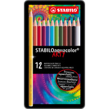 STABILO aquarell-buntstift aquacolor "ARTY", 12er Metalletui