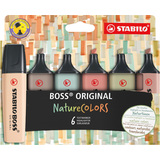 STABILO textmarker BOSS original NatureCOLORS, 6er Etui