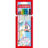 STABILO pinselstift Pen 68 brush, 8er Karton-Etui