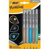 BIC permanent-marker Intensity, Metallicfarben, 5er Etui