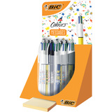 BIC druckkugelschreiber 4 colours Decors, 30er Display