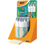 BIC druckkugelschreiber 4 colours Velours, 30er Display