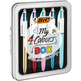 BIC druckkugelschreiber 4 colours Kollektion, 5er Metallbox