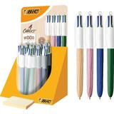 BIC druckkugelschreiber 4 colours Wood Style, 30er Display