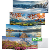 sigel Glckwunschkarten-Set "Mountain landscapes by seasons"