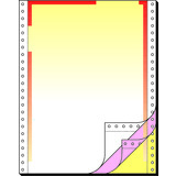 sigel computer-briefbogen endlos, farbverlauf rot/gelb