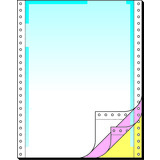 sigel computer-briefbogen endlos, farbverlauf blau, 3-fach