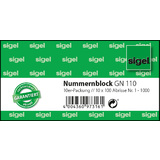 sigel nummernblock 1-1000, 105 x 50 mm