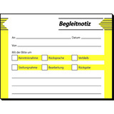 sigel haftformular "Begleitnotiz", 100 x 75 mm, 50 Blatt