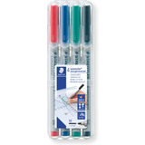 STAEDTLER lumocolor NonPermanent-Marker 315M, 4er Etui