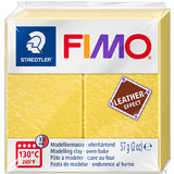 FIMO effect LEATHER Modelliermasse, safrangelb, 57 g