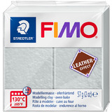 FIMO effect LEATHER Modelliermasse, taubengrau, 57 g