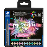 STAEDTLER fasermaler pigment brush pen "Pastel Colours",12er