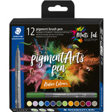 STAEDTLER fasermaler pigment brush pen "Nature Colours"