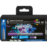 STAEDTLER fasermaler pigment brush pen "Blues & Violets"