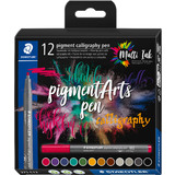 STAEDTLER fasermaler pigment calligraphy pen, 12er Etui