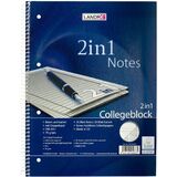 LANDR collegeblock "2in1", din A4, zwei Lineaturen, 80 Bl.