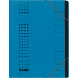 ELBA chic-Ordnungsmappe, A4, blau, mit 12 Fächern, Karton