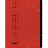 ELBA chic-Ordnungsmappe, a4 rot, Fächer 1-7, Karton