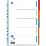 Oxford Karton-Register, blanko, din A4, farbig, 5-teilig