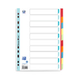 Oxford Karton-Register, blanko, din A4, farbig, 10-teilig