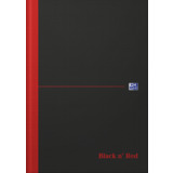 Oxford black n' red Notizbuch - gebunden, din A4, liniert