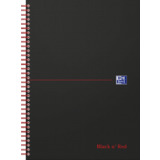 Oxford black n' red Spiralbuch, din A4, kariert, Karton